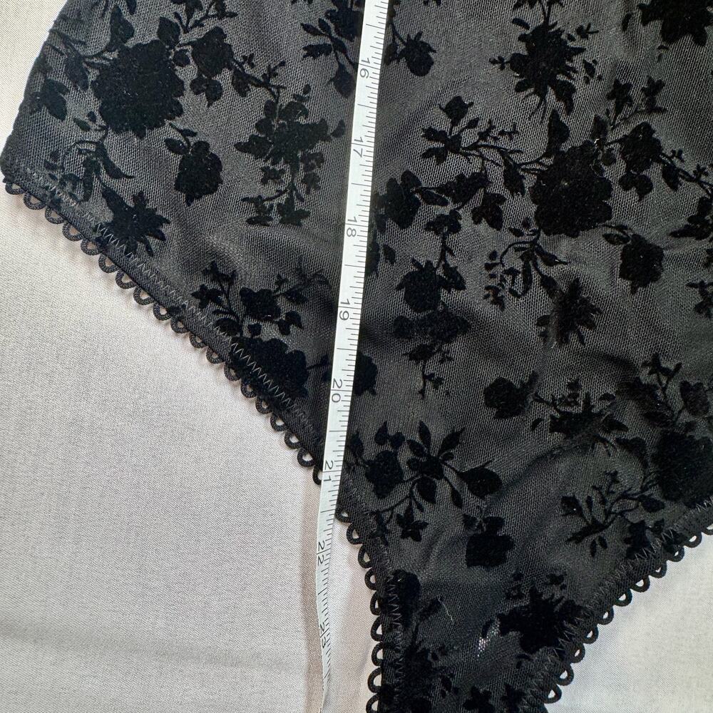 Free People Babes Bandeaus Black Velvet Floral Lace Bodysuit NWOT Women's XS/Sm - Picture 10 of 16